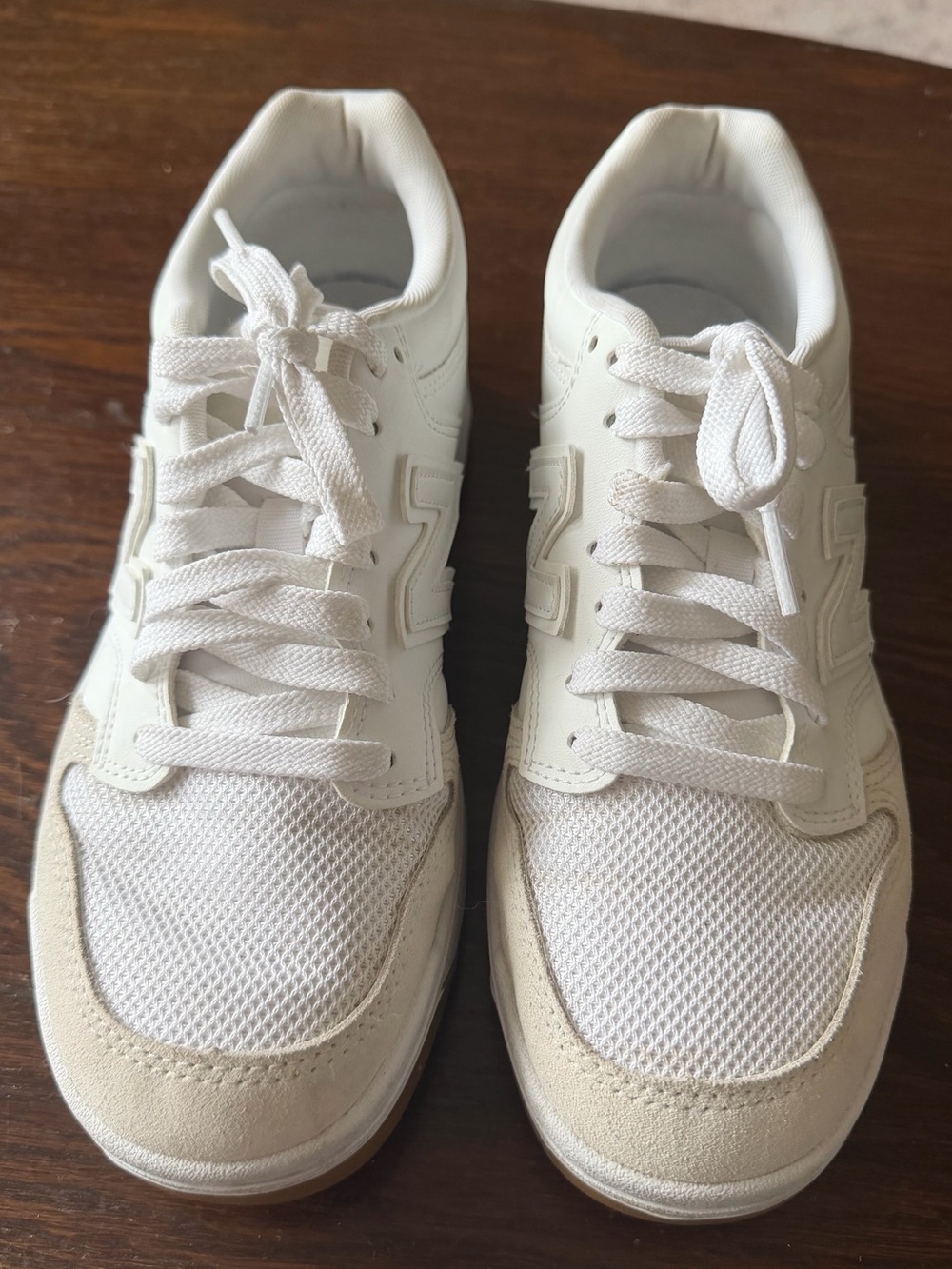 New Balance 480 White Gum Sole Leather Sneakers Women's 8 EUC - Picture 2 of 7